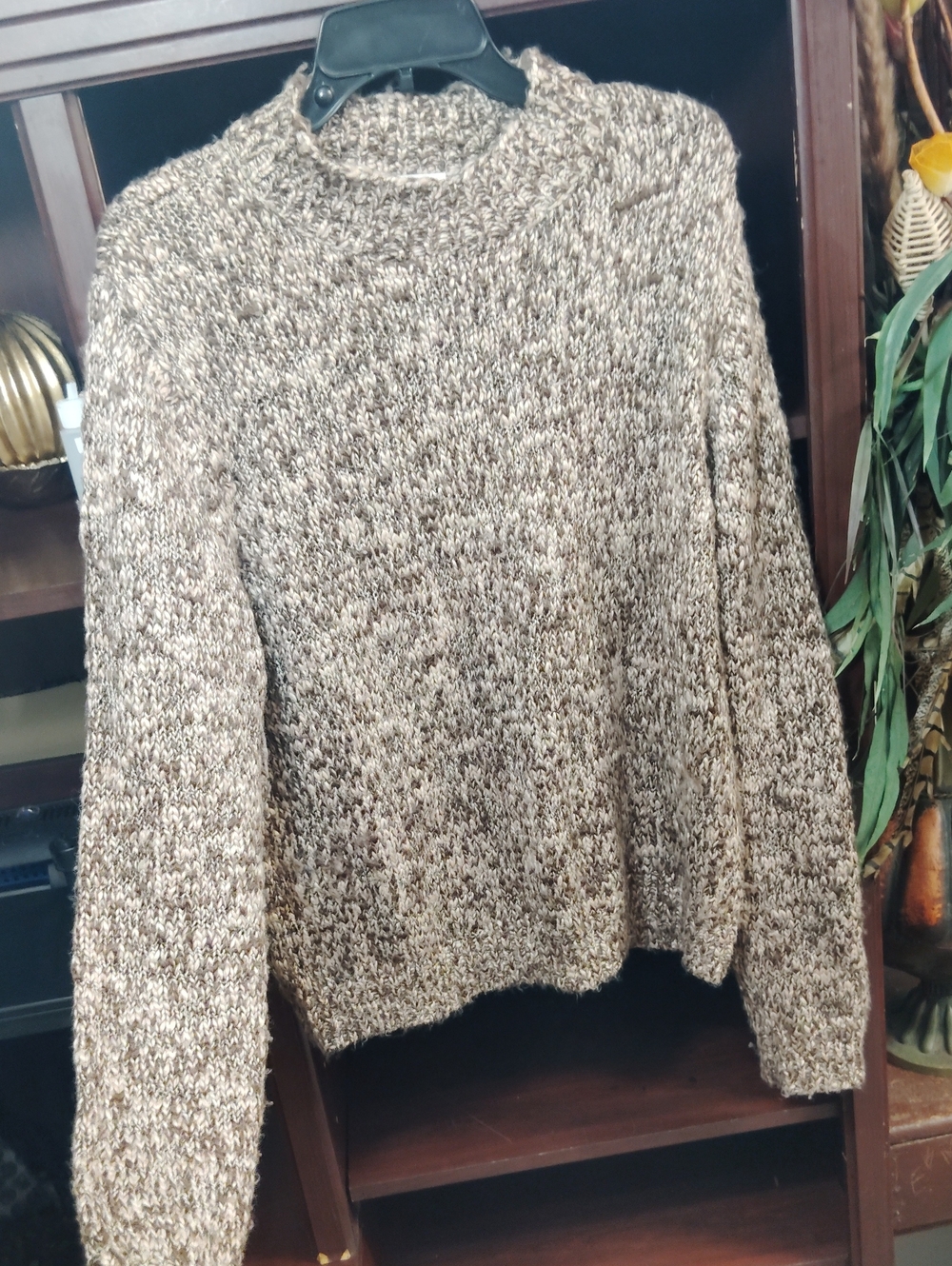 Marled Brown Crewneck Sweater